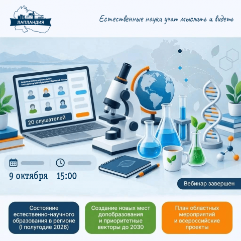Вебинар по актуальным вопросам дополнительного естественно-научного образования в Мурманской области